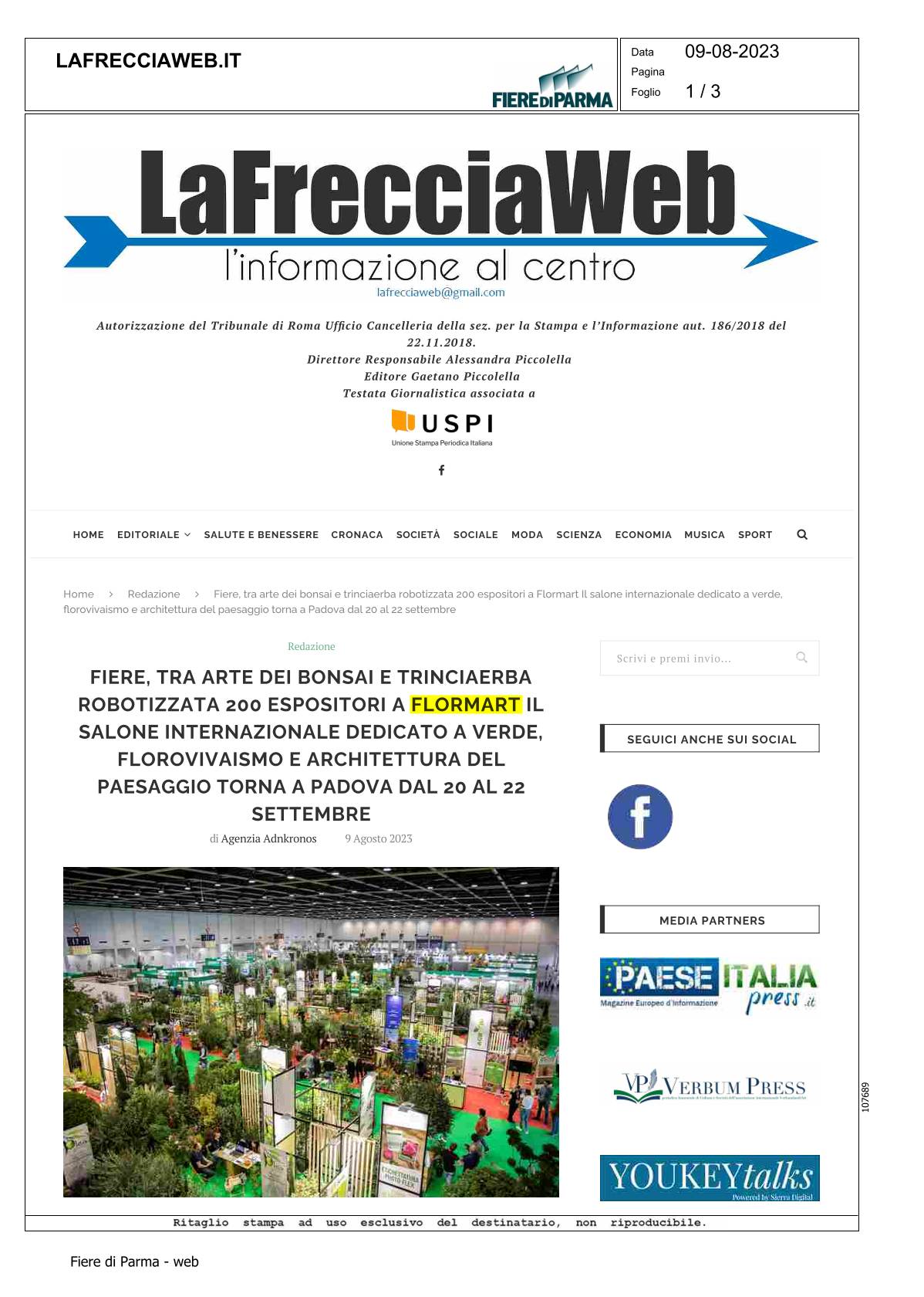 09/08/2023 Lafrecciaweb